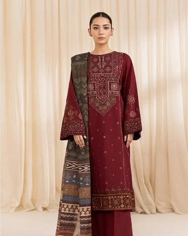 3-Piece Fancy Unstitched Suit