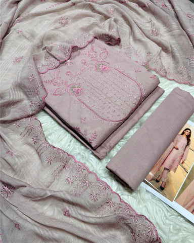 3-Piece Embroidery Lawn Suit