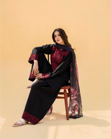 3-Piece Heavy Fancy Lawn Suit