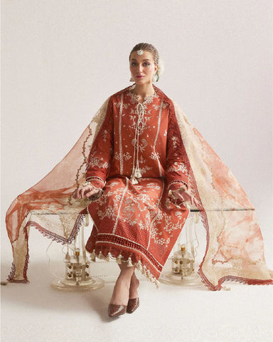 3-Piece Embroidery Lawn Suit